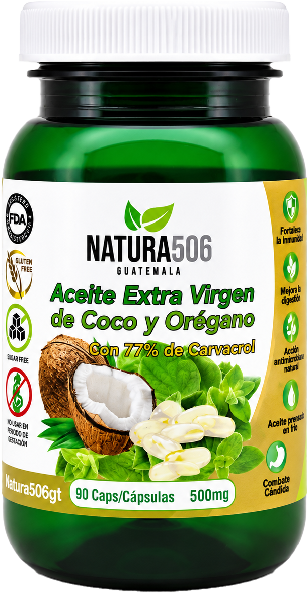 Aceite Extra Virgen de Coco y Orégano